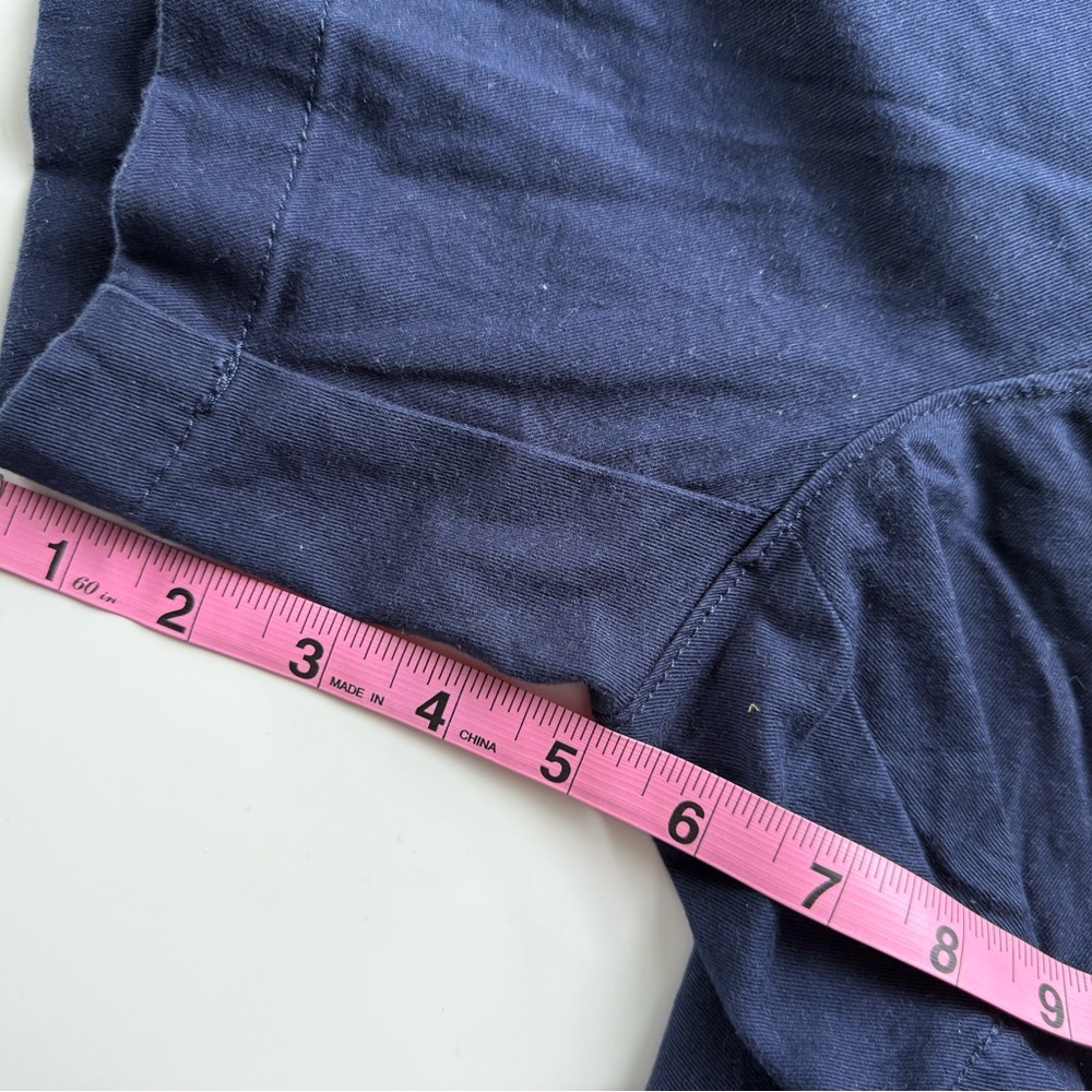 JCrew shorts mens size 35 flat front navy blue chino 5โ inseam 16โ length - Picture 6 of 9